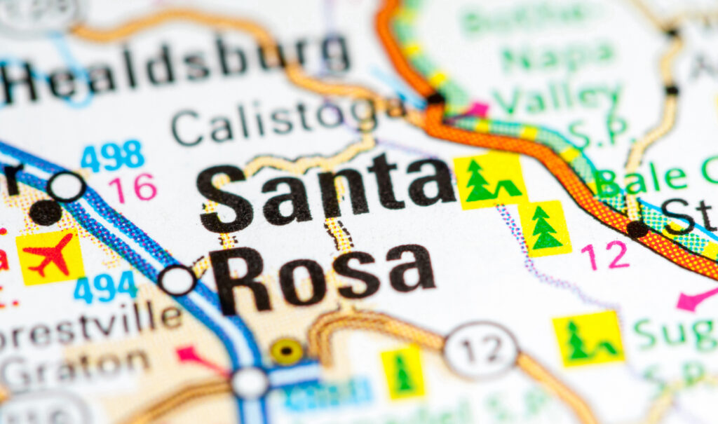 Santa Rosa on a Map
